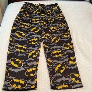 Batman Black and Yellow Pajama Bottoms with Iconic Logo